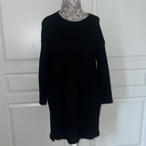Chic Black Long Sleeve Women's Dress